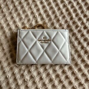 Kate Spade Quilted Cream Wristlet